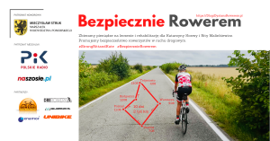 bezpiecznie rowerem - baner promujący inicjatywę