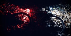 rower z oświetleniem